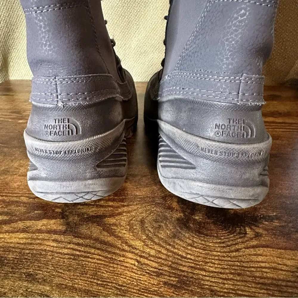 The North Face Womens Never Stop Exploring Winter Snow Boots Gray Purple Size 5